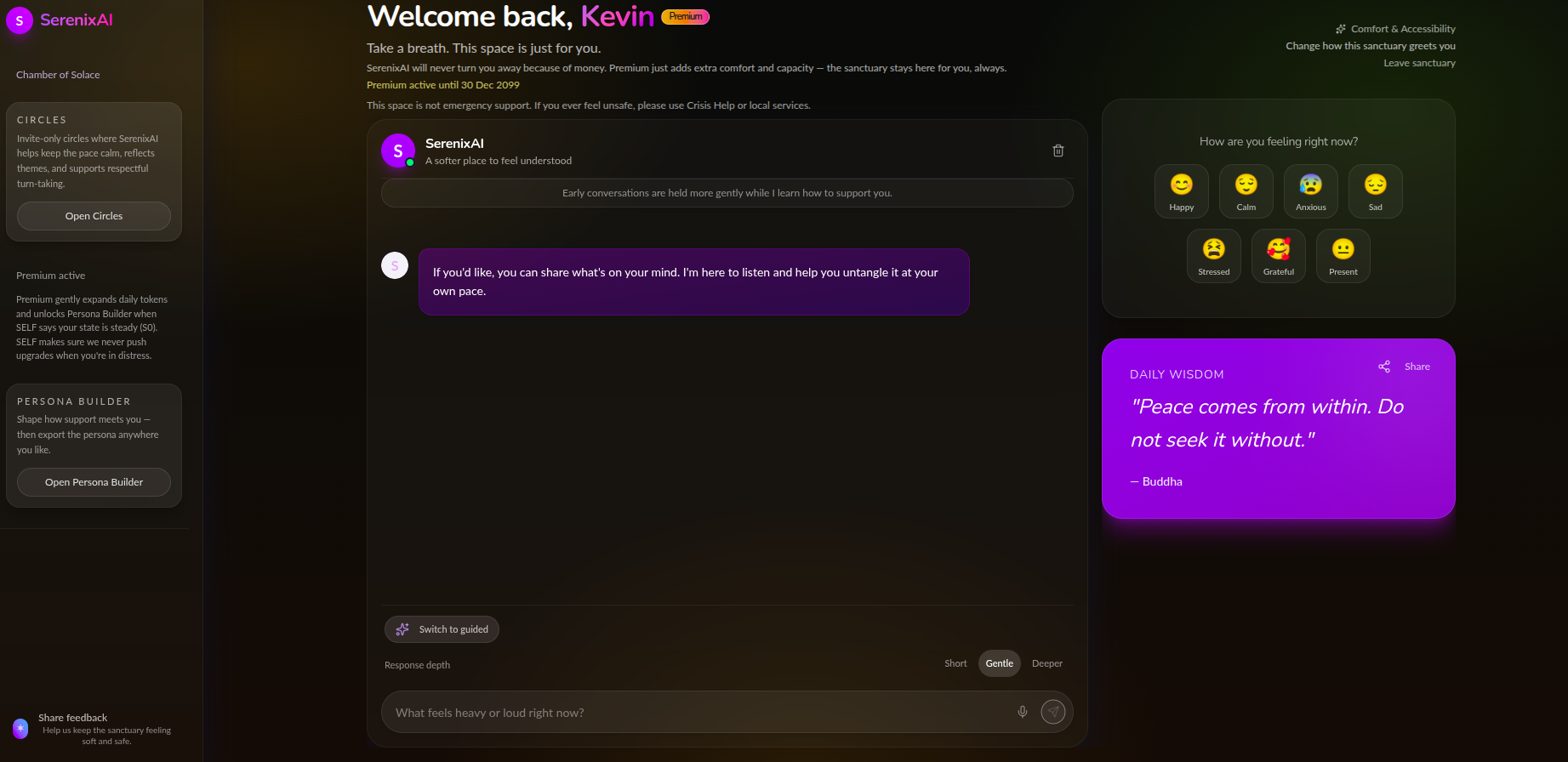Circles chat view after updates